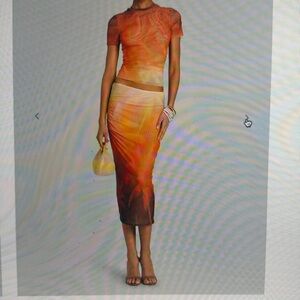 SER.O.YA Orange and Yellow Two-Piece Set